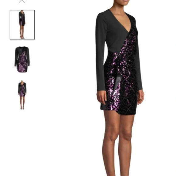 Parker Dresses Hpnwt Parker Black Sequin Dress size 0 - Picture 3 of 11